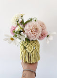 LEMON MACRAME JAR WRAP
