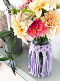 LILAC MACRAME JAR WRAP