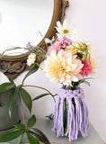 LILAC MACRAME JAR WRAP